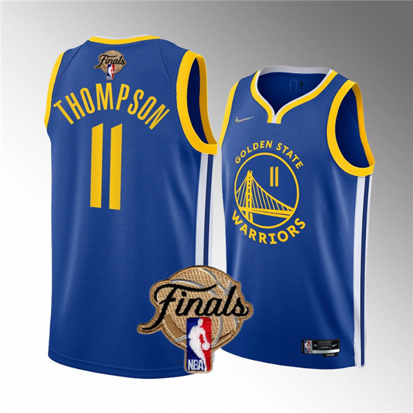 Youth Golden State Warriors #11 Klay Thompson 2022 Blue NBA Finals Stitched Jersey Youth Golden State Warriors #11 Klay Thompson 2022 Blue NBA Finals Stitched Jersey